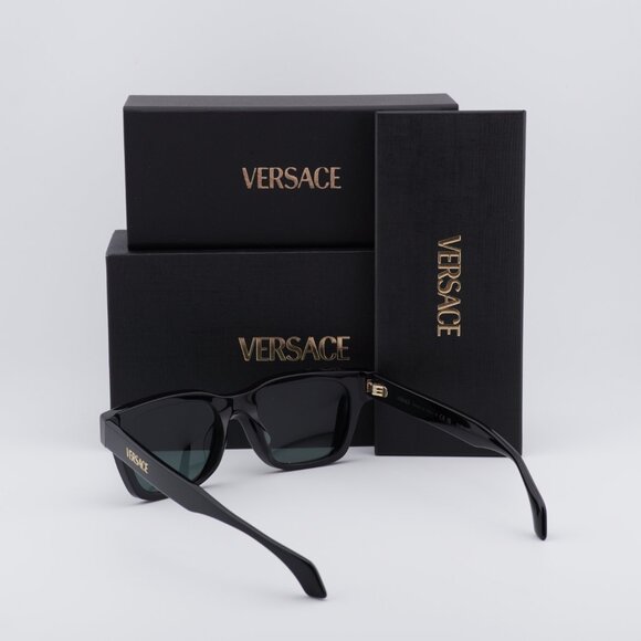 Versace VE4486F GB1/87 Square Sunglasses – Shiny Black/Dark Grey - Picture 10 of 10